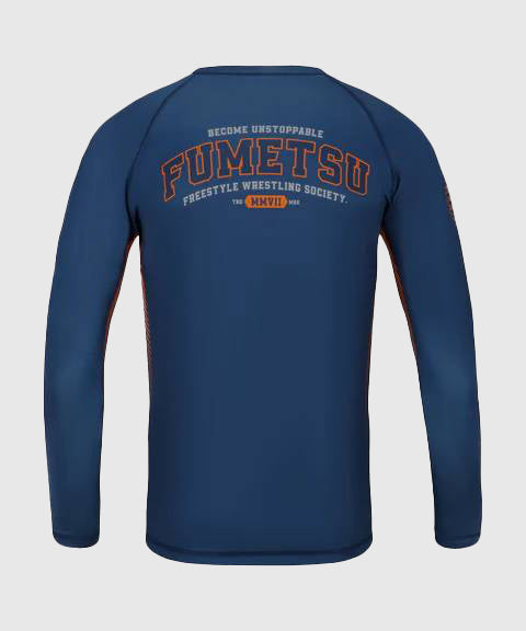 Fumetsu Varsity Langarm-Rashguard - Marineblau