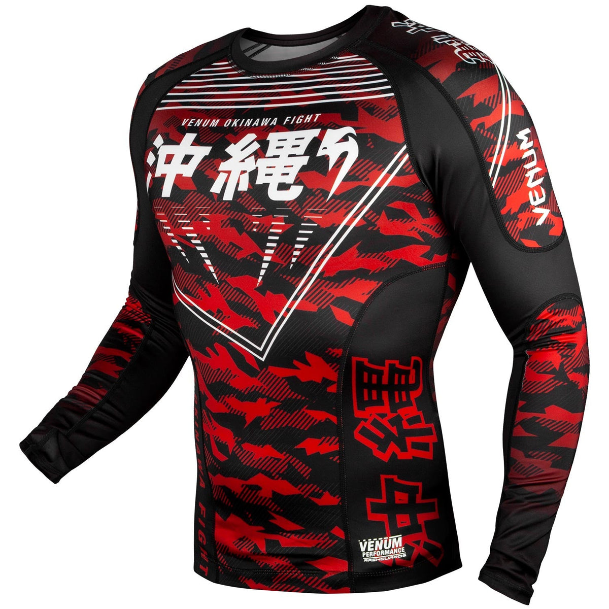 Rashguard Venum Okinawa 2.0 - Manches longues - Noir/Blanc-Rouge