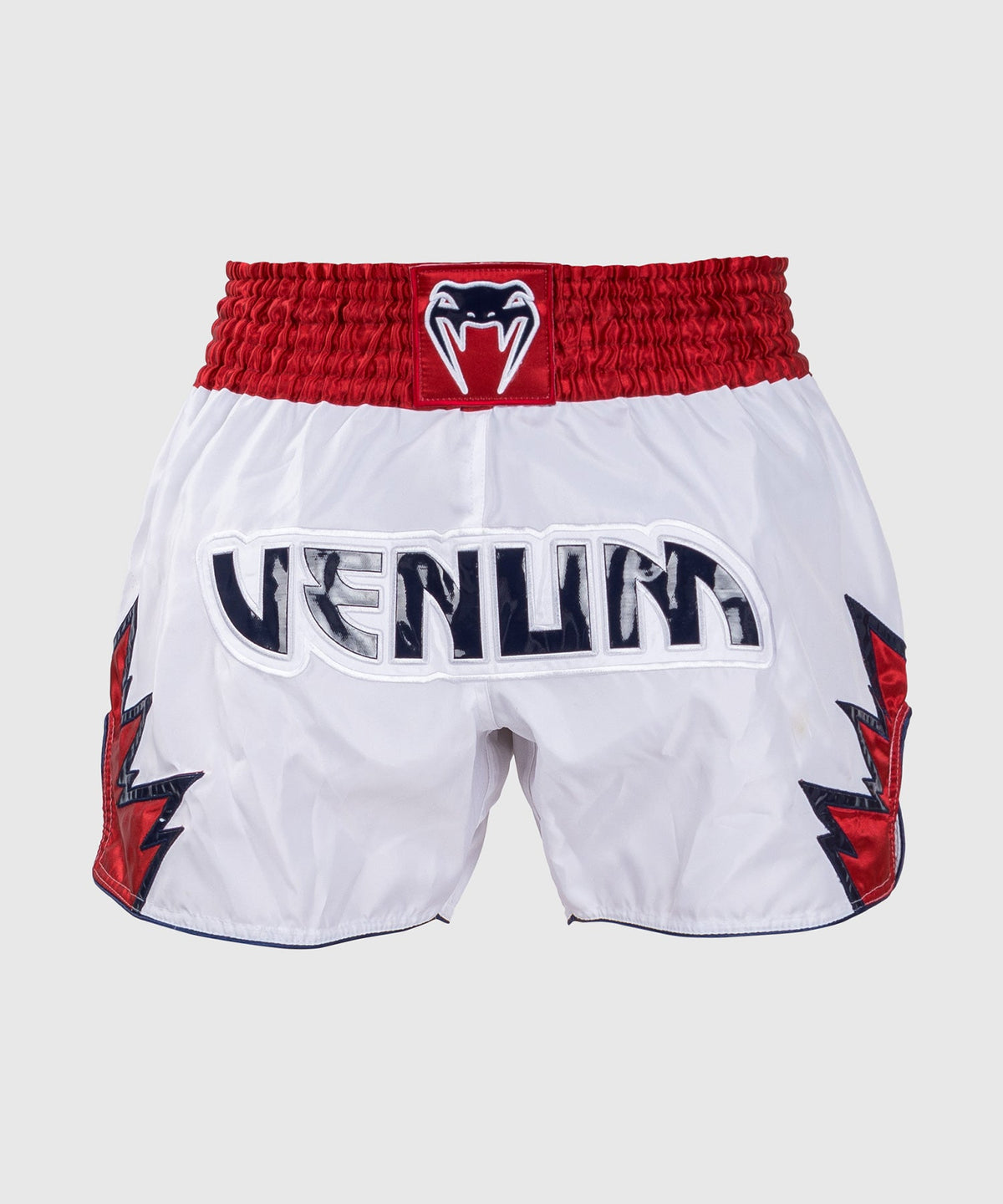 Venum Inferno Pantalones cortos de Muay Thai - Blanco/Rojo