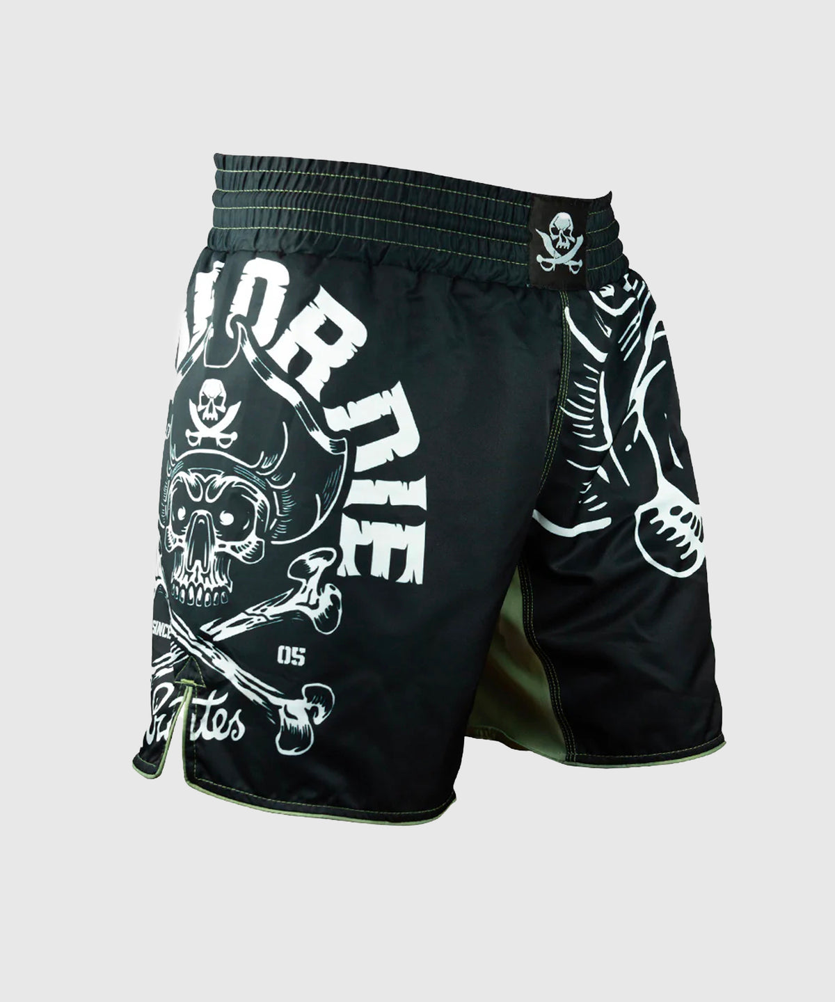 Pride Or Die Pirate V2 Fight Shorts - Black/Beige