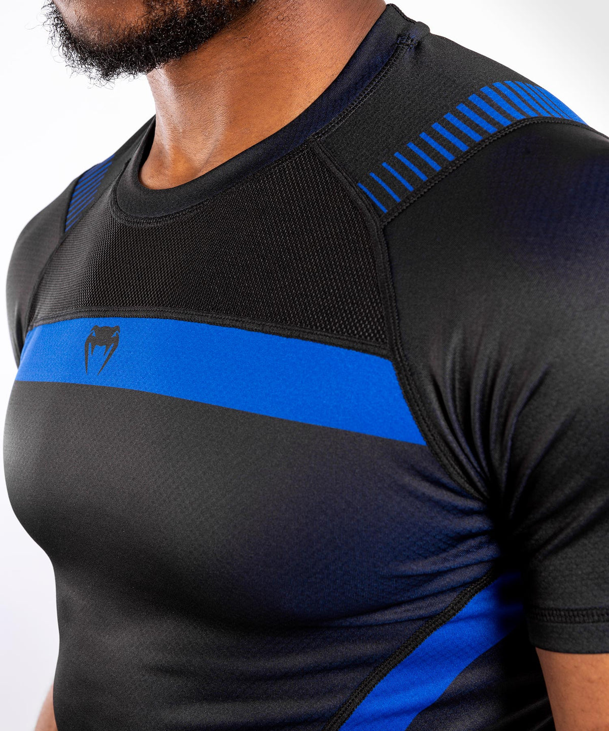Venum No Gi 3.0 Kompressions-T-Shirt – Kurzarm - Schwarz / Blau