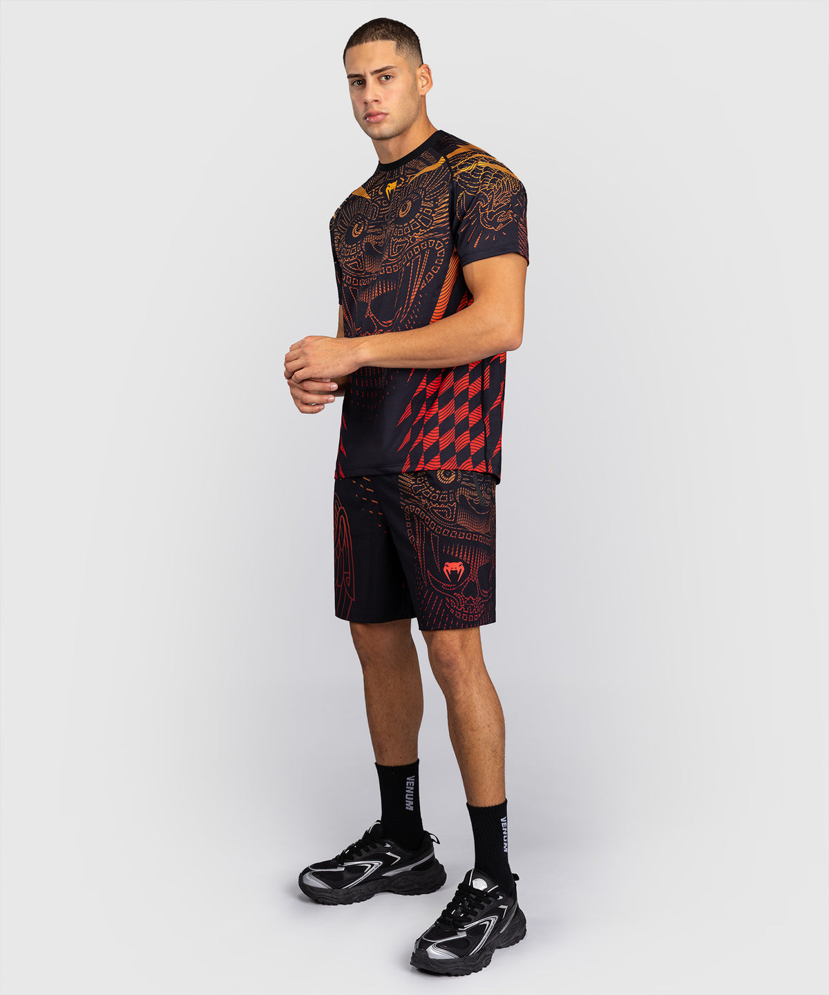 Venum Quetzal Fury Dry-Tech T-Shirt - Nero/Rosso Fury/Arancione