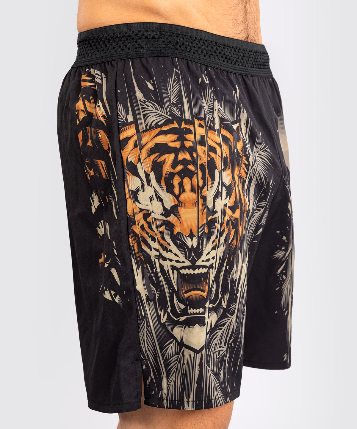 Venum Tiger Pantalones Cortos de Entrenamiento para Hombre - Negro/Naranja Neón