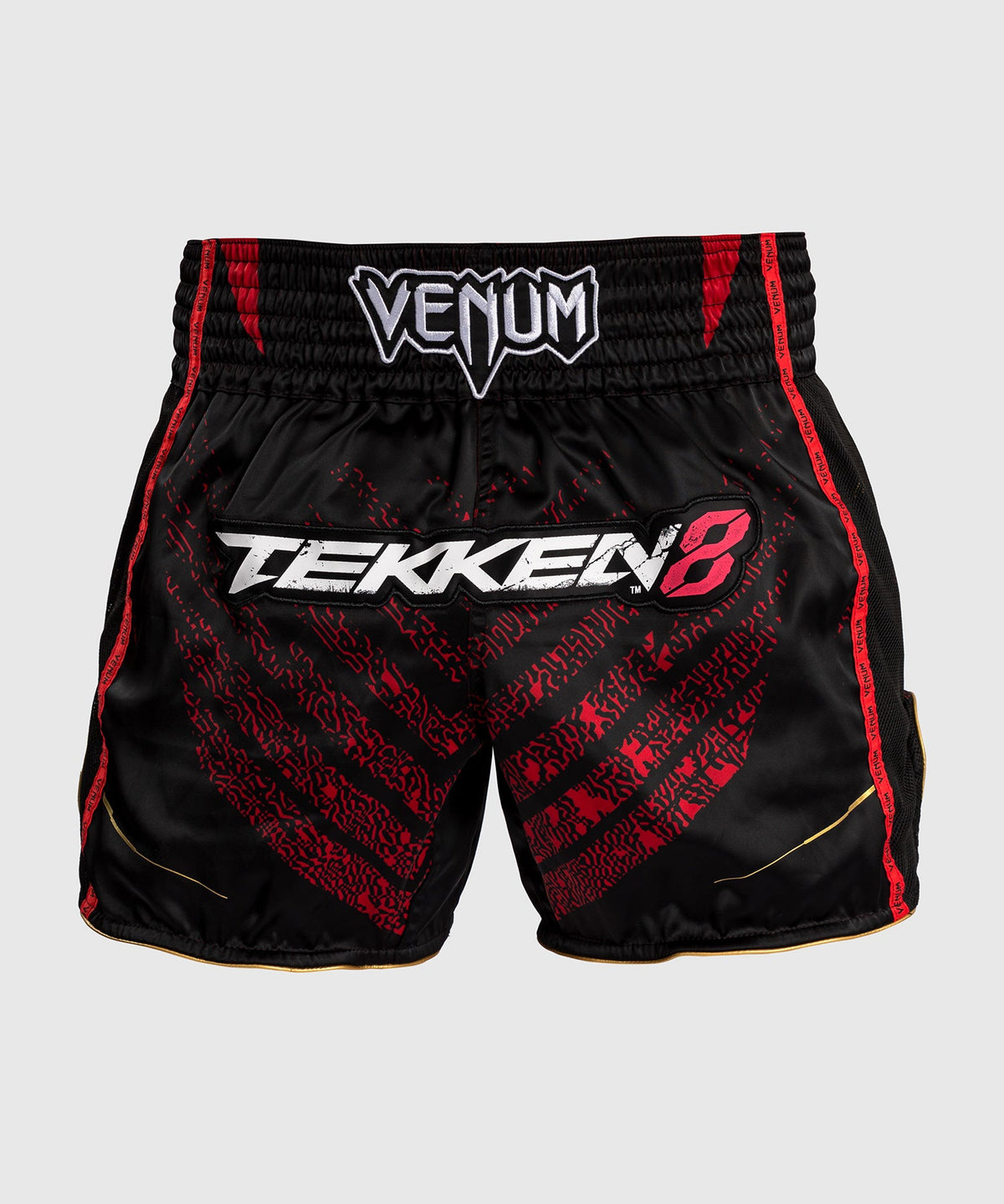 Venum x TEKKEN 8 Marshall Law Pantaloncini da Muay Thai - Nero/Rosso/Oro