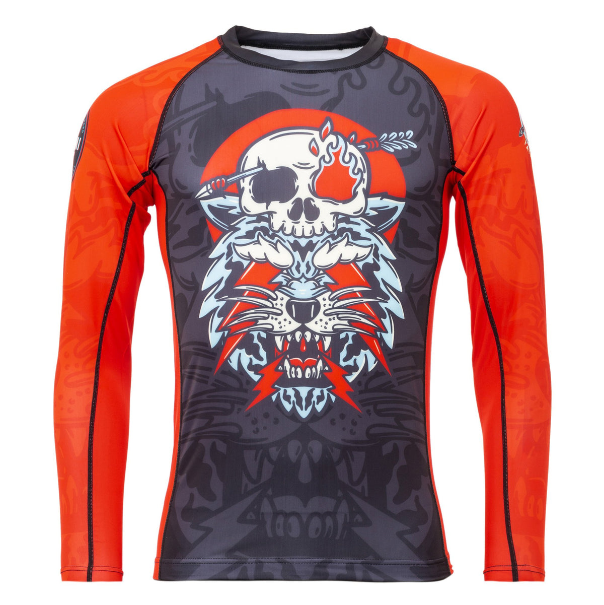 Tatami Fightwear Head Hunter Eco Tech Camiseta de Compresión Reciclada Manga Larga - Negro/Rojo