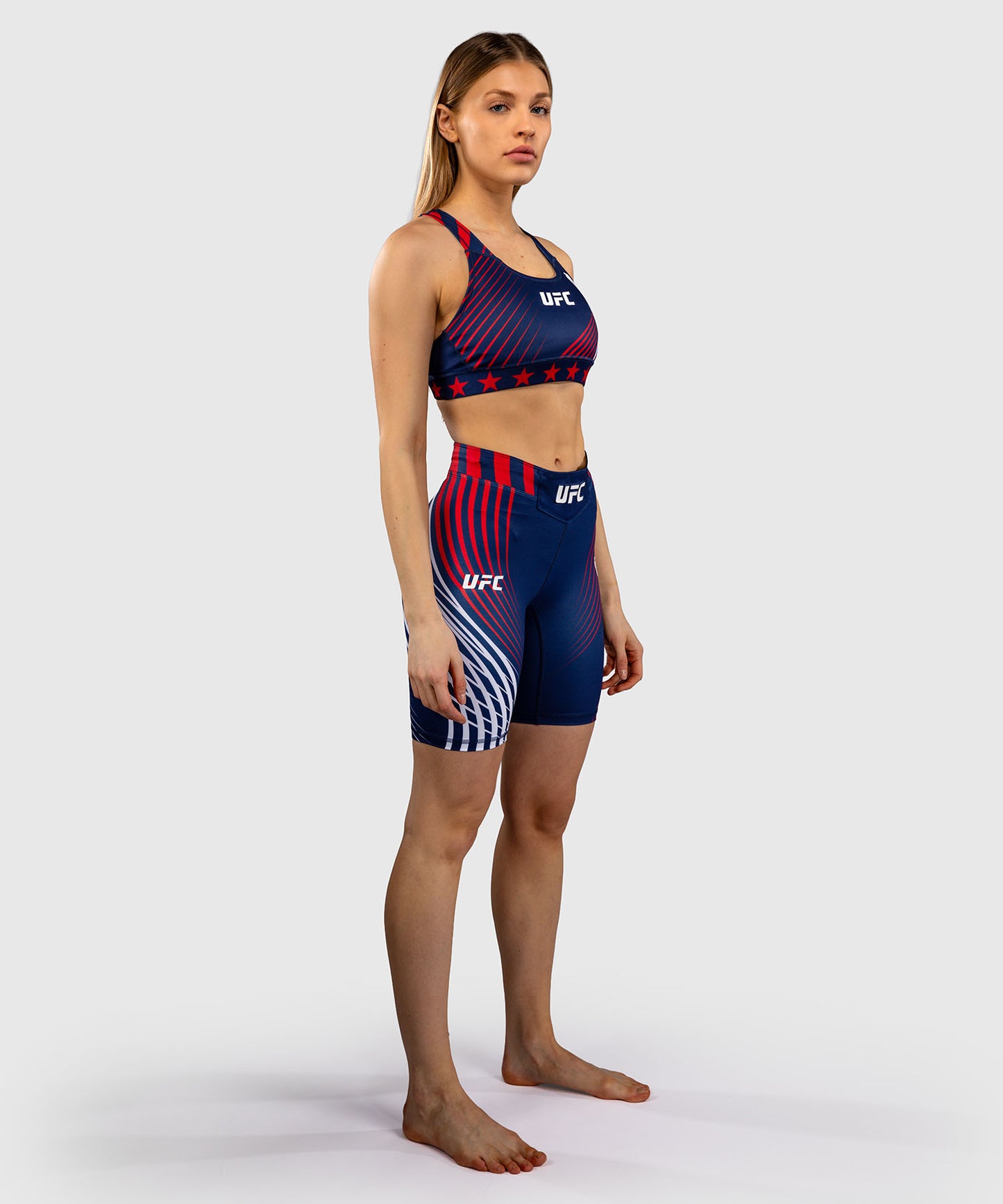 Official UFC Freedom 250 by Venum Authentic Vale Tudo Shorts im Long Fit für Damen - Blau