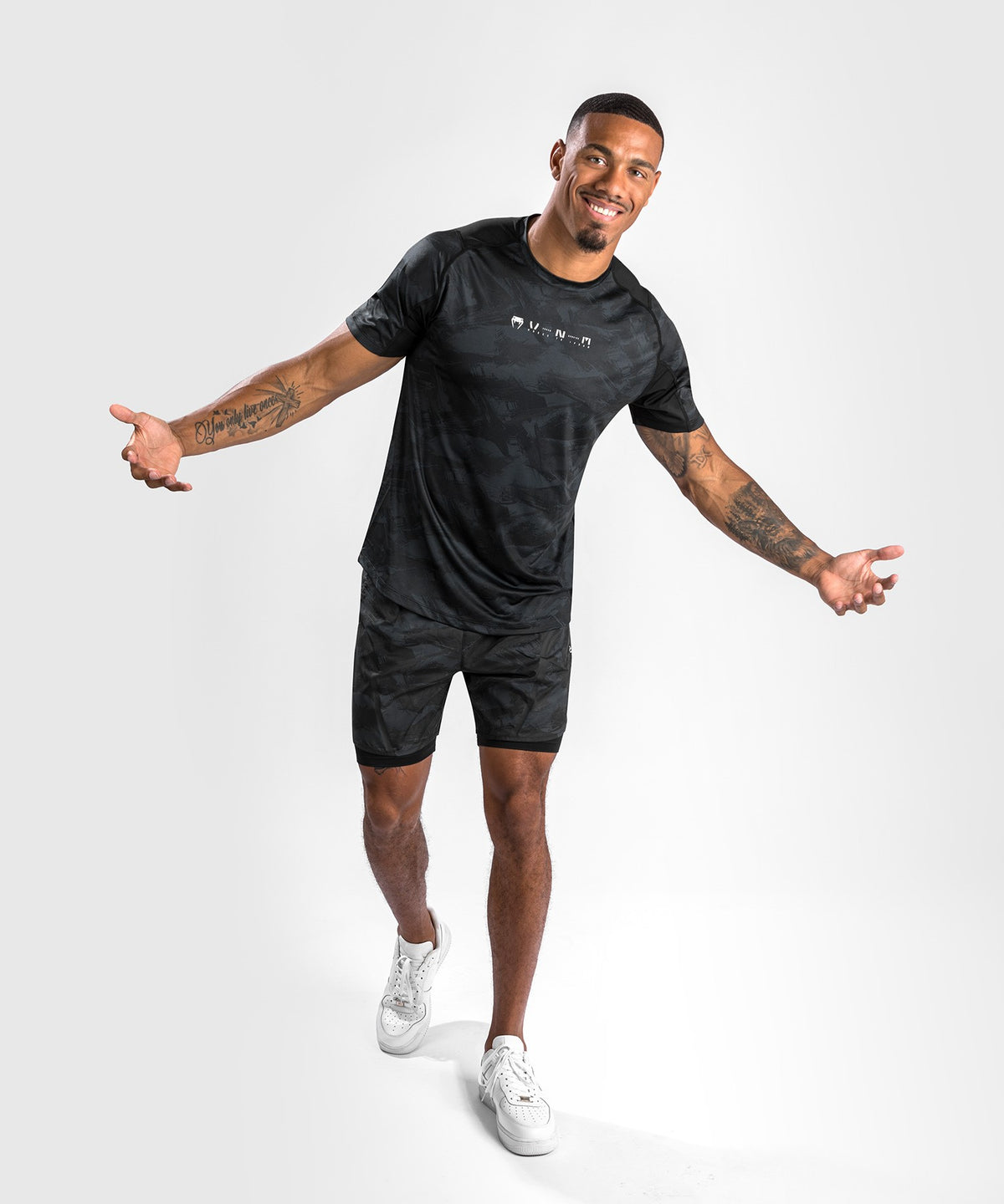 Venum Electron 3.0 Dry Tech T-Shirt - Kurzarm - Schwarz