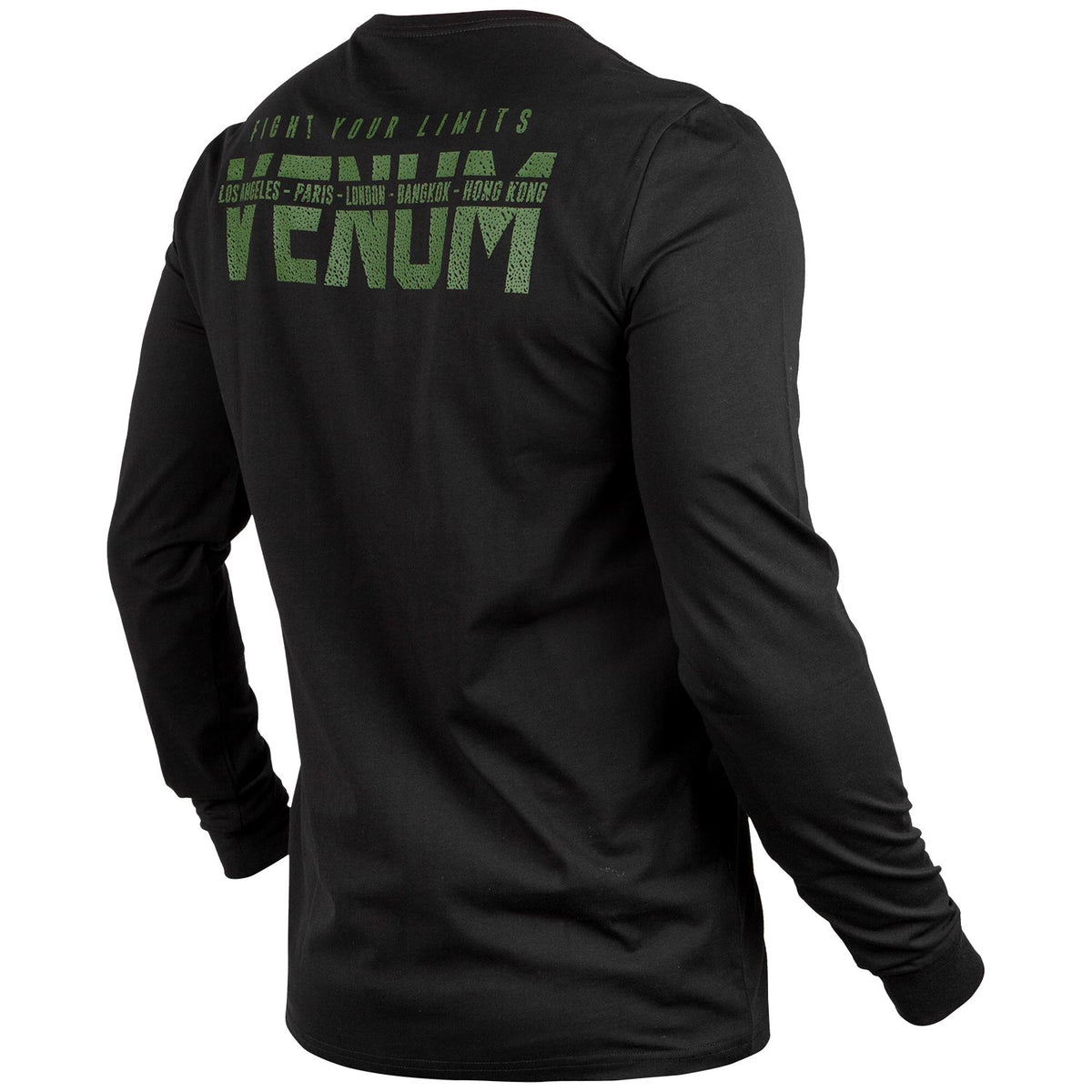 Camiseta Venum Mangas Largas - Negro/Caqui
