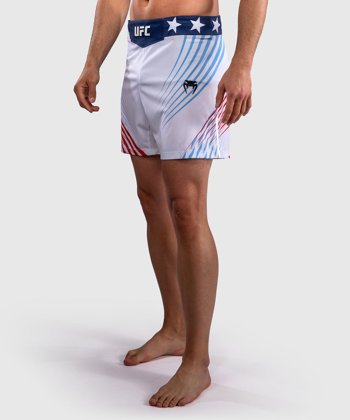 Men's Official UFC Freedom 250 by Venum White Authentic Fight Night Short Fit Fight Short