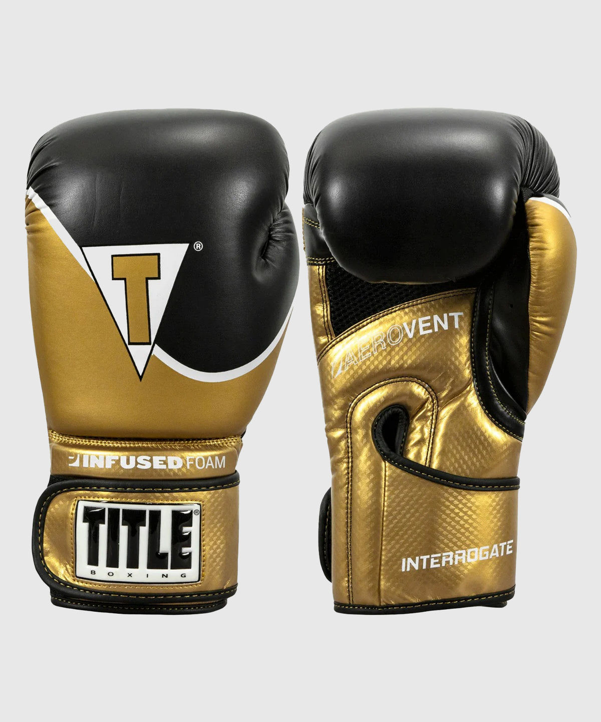 Title Boxing Infused Foam Interrogate 2.0 Boxhandschuhe - Gold/Schwarz