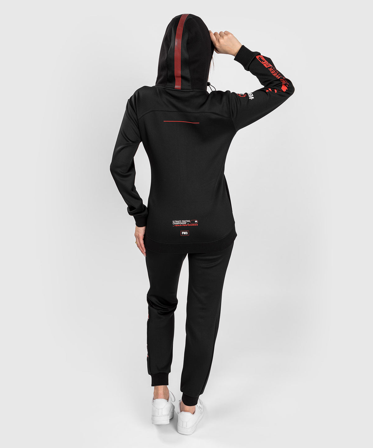 Sweatshirt zippé à capuche pour Femmes UFC Adrenaline by Venum Fight Week - Noir
