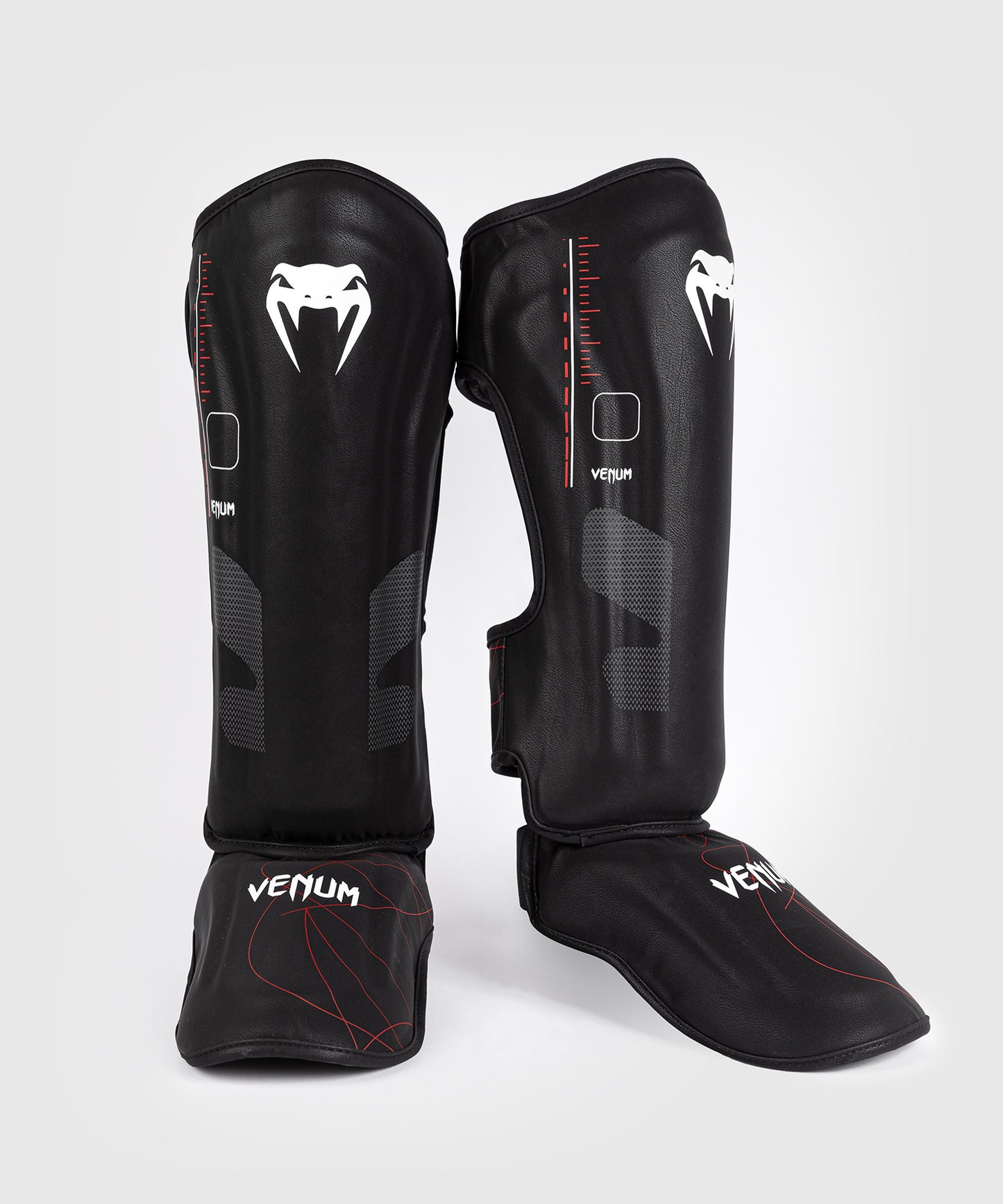 Venum Tactical XT Shinguards - Black/Fire Red