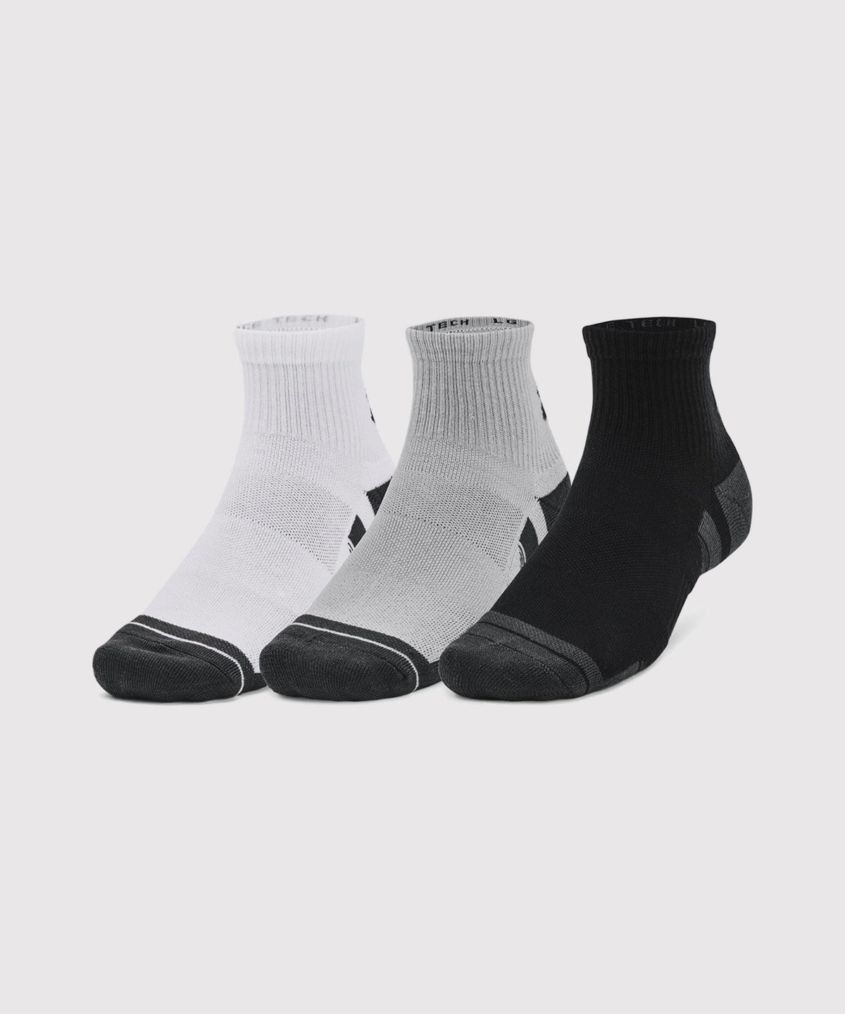 Lot De 3 Paires De Chaussettes Mi-Hautes Under Armour Ua Performance Tech - Blanc/Noir/Gris