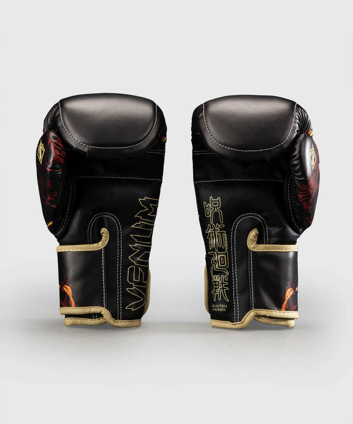 Jujutsu Kaisen x Venum Sukuna Impact Evo Boxhandschuhe – Schwarz/Hellbeige