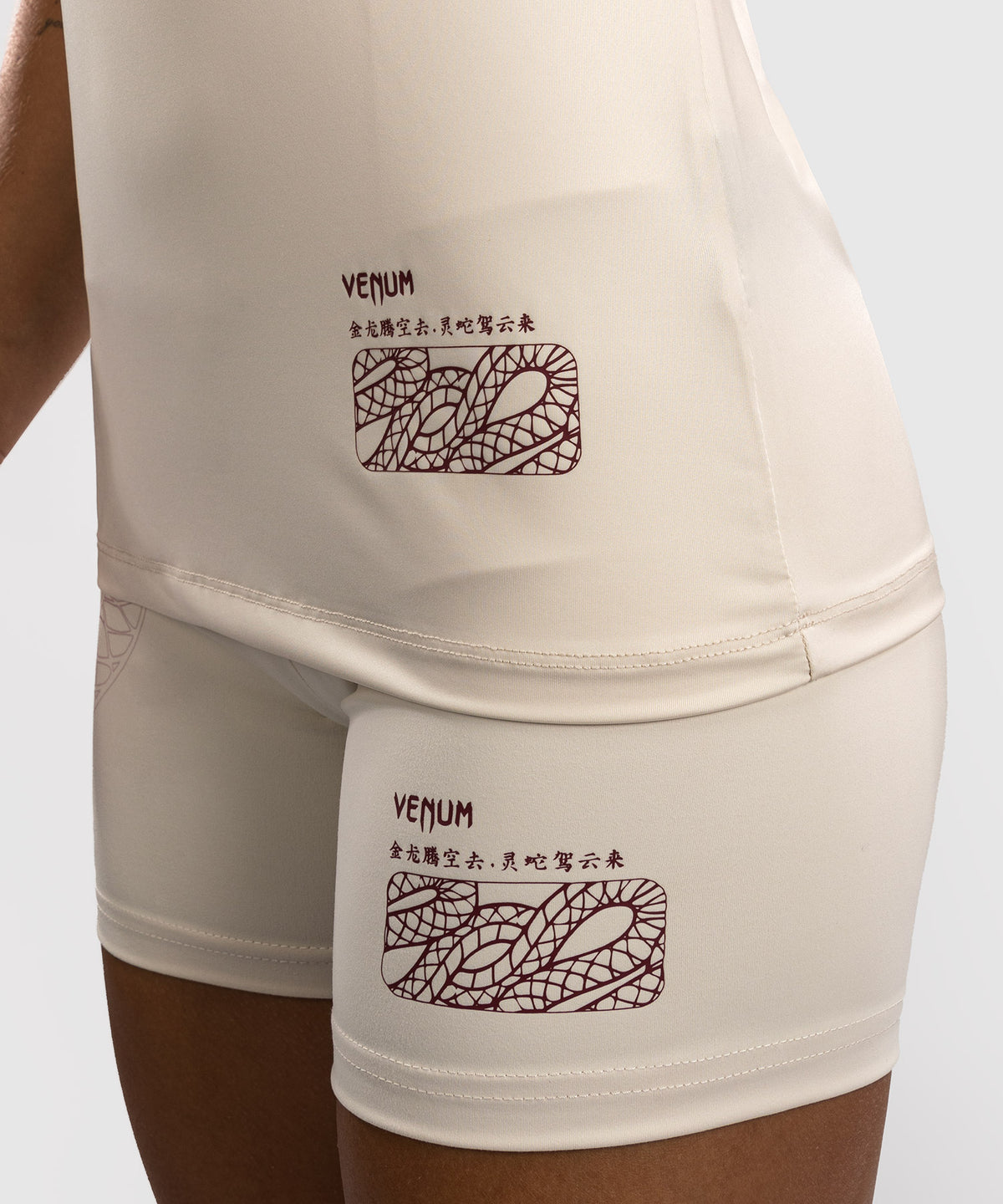 Venum Serpenti Damen Tank Top – Elfenbein/Burgunder