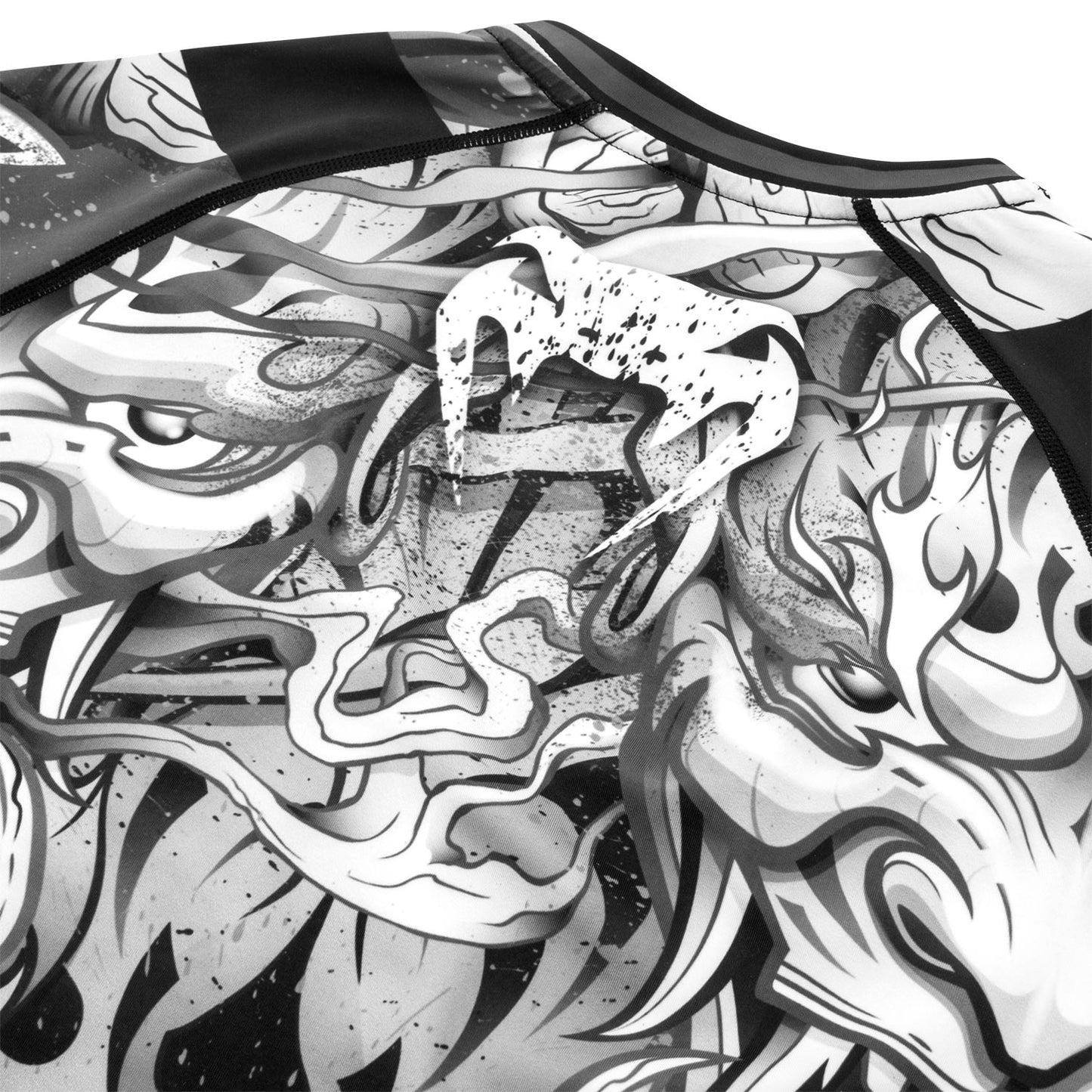 Venum Devil Rashguard - Long Sleeve - White/Black