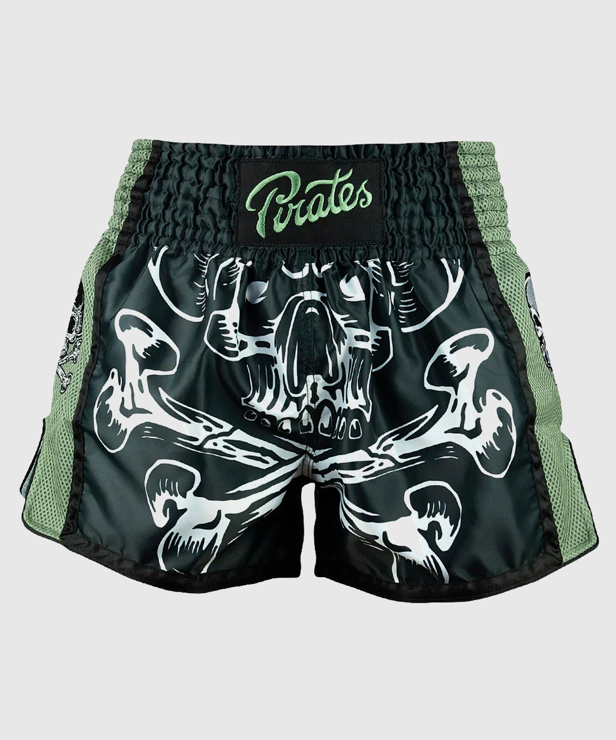 Pride Or Die Pirate V2 Muay Thai Shorts - Nero/Beige
