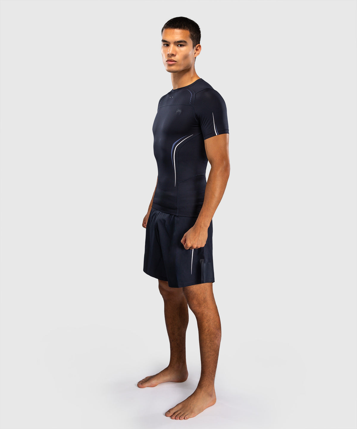 Rashguard à Manches Courtes Venum G-Core - Bleu Marine/Blanc