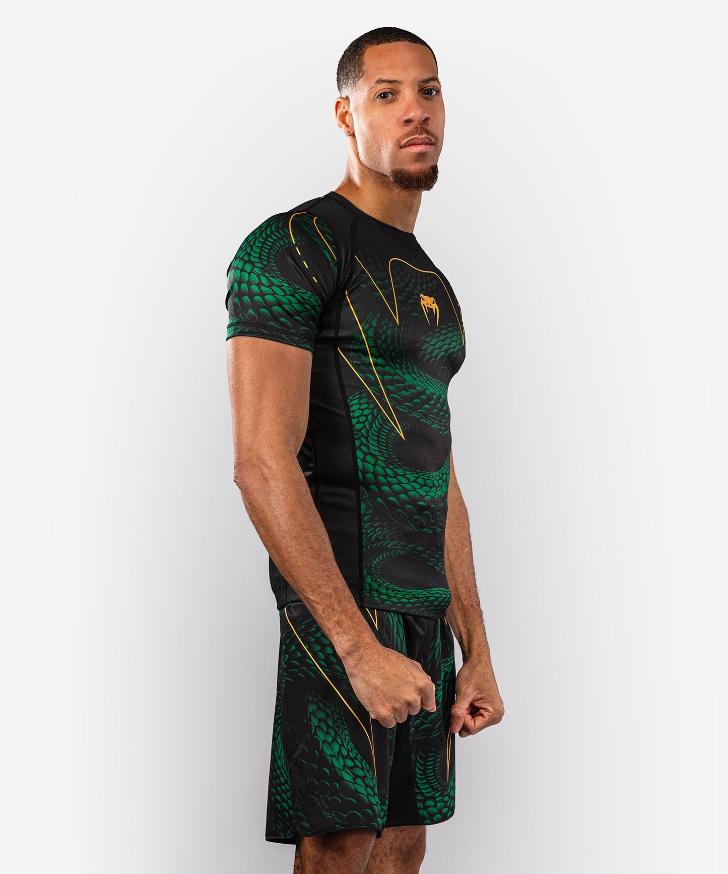 Venum Matupa Rashguard Manga Corta - Negro/Verde/Oro