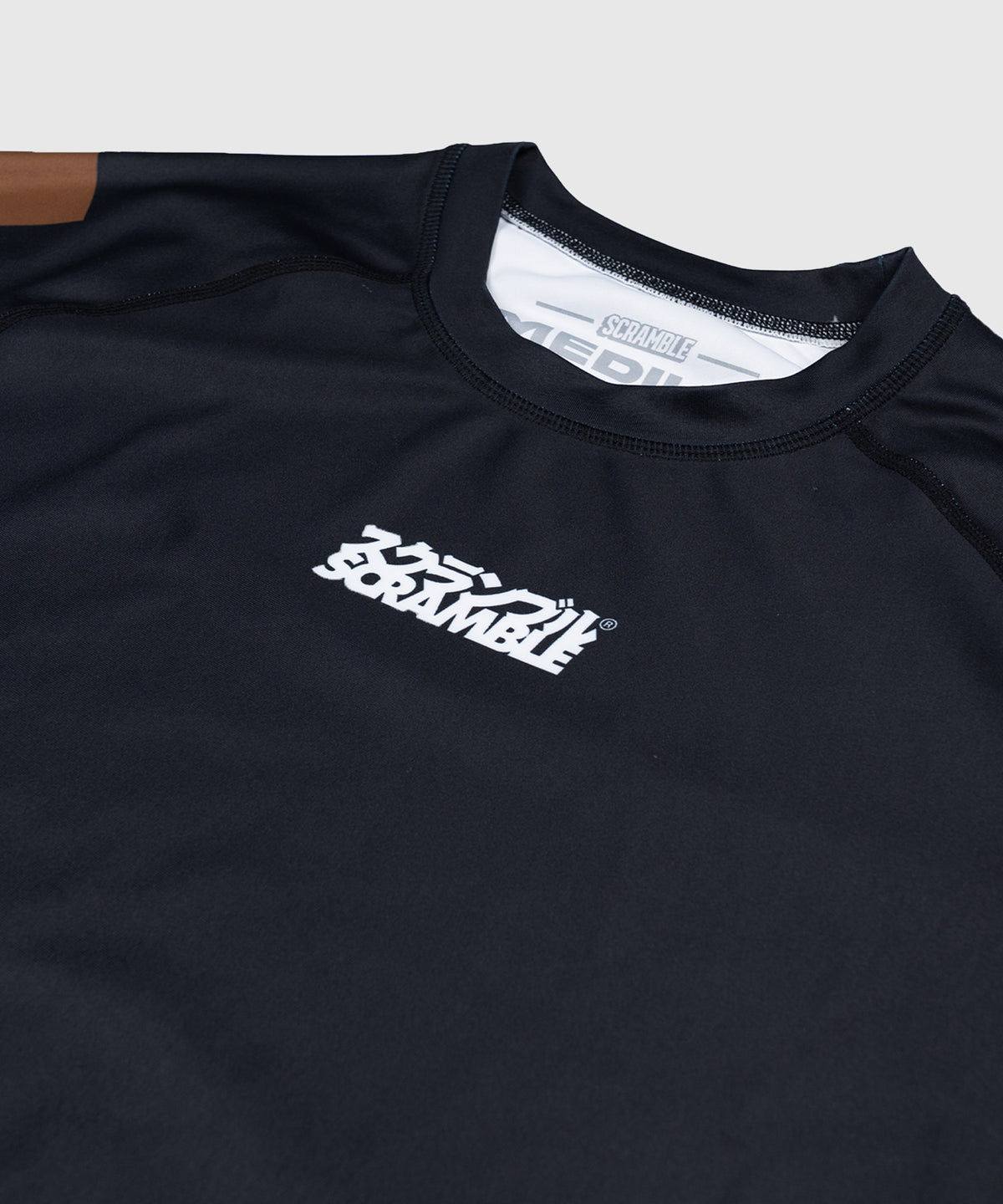 Scramble Ranked Rashguard a Maniche Corte - Marrone