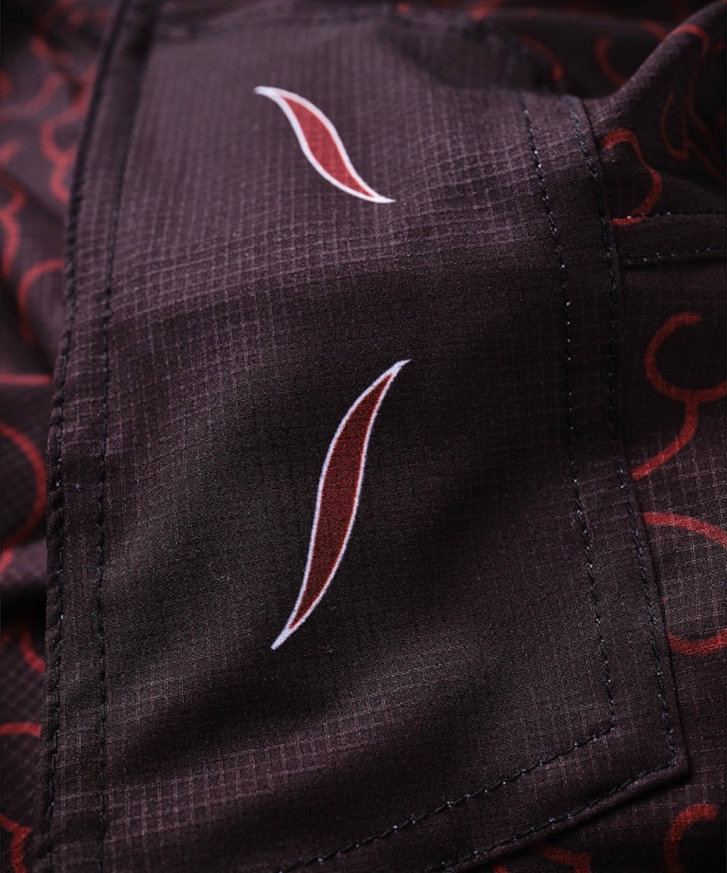 Elion X Naruto Akatsuki Fightshorts - Negro/Rojo