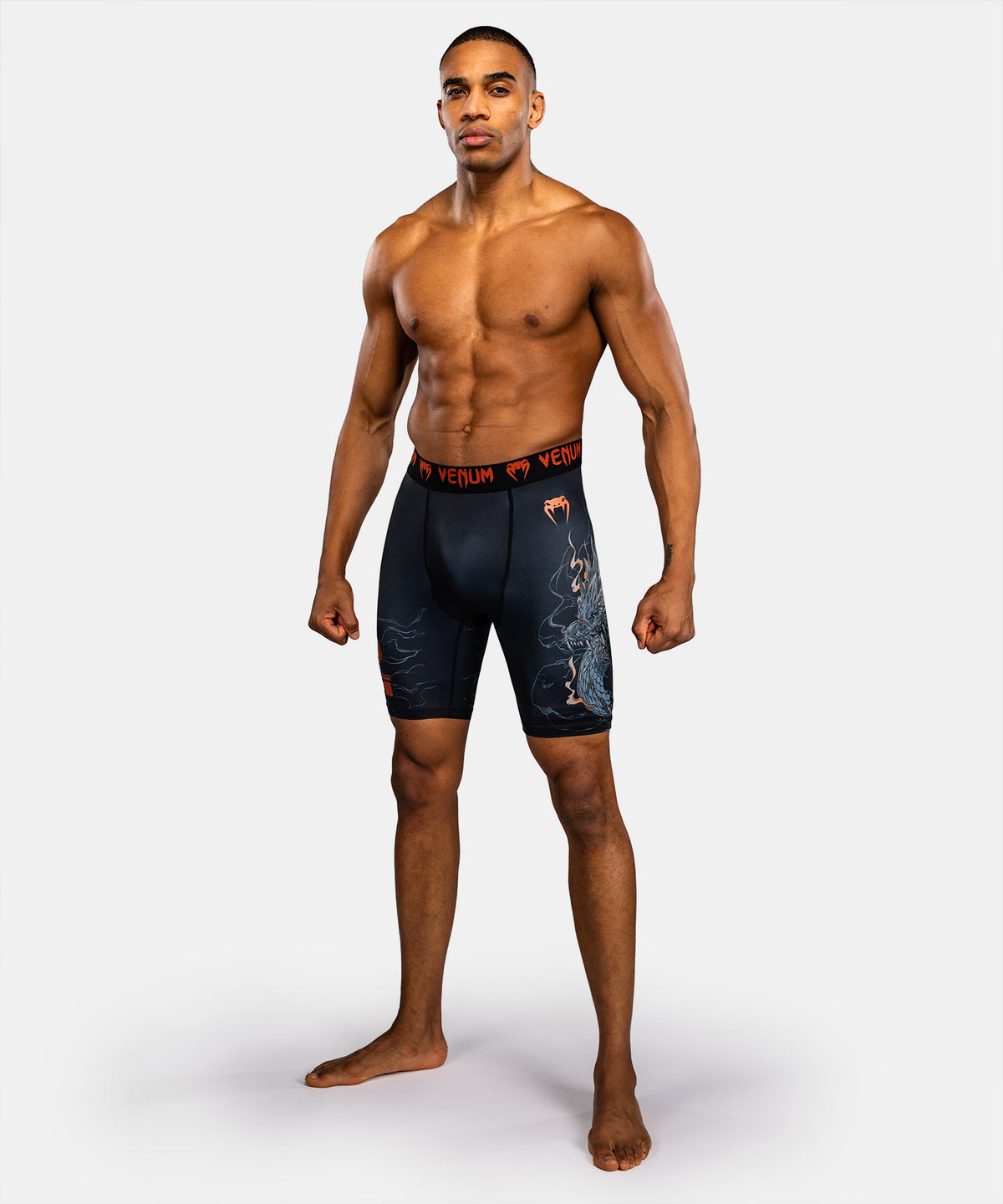 Venum Thunder Dragon Pantaloncini a Compressione – Nero/Grigio/Rame