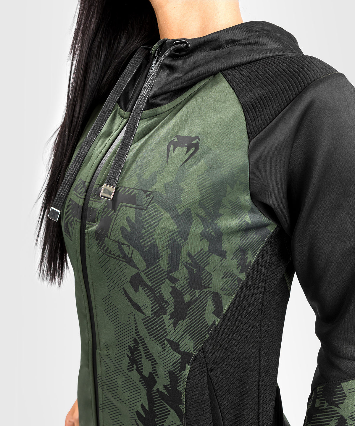 Sudadera Con Cremallera Para Mujer UFC Venum Authentic Fight Week - Caqui