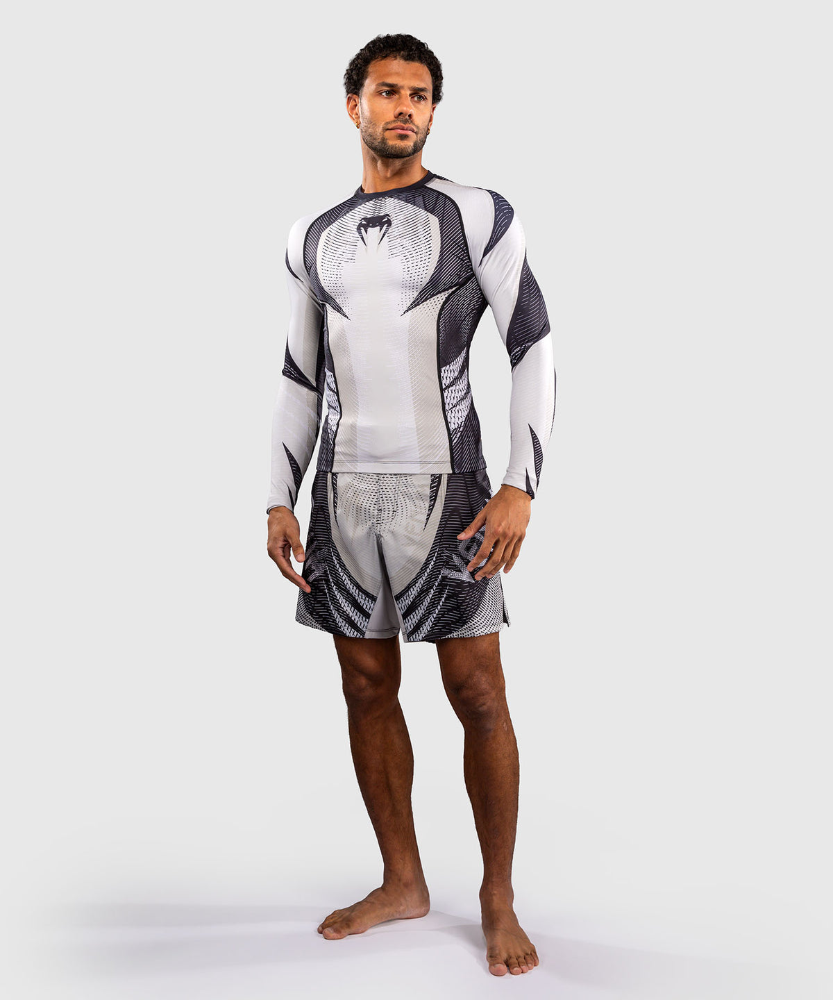 Rashguard à Manches Longues Venum Galactic 3.0 - Blanc Cassé/Noir