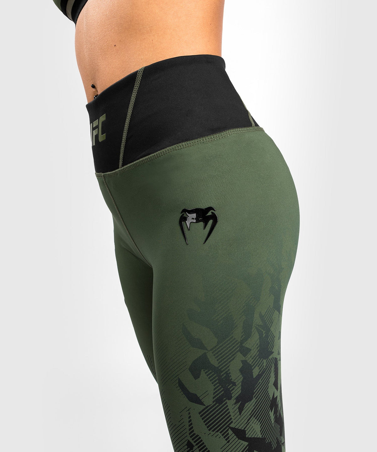 Leggings Femme UFC Venum Authentic Fight Week - Kaki