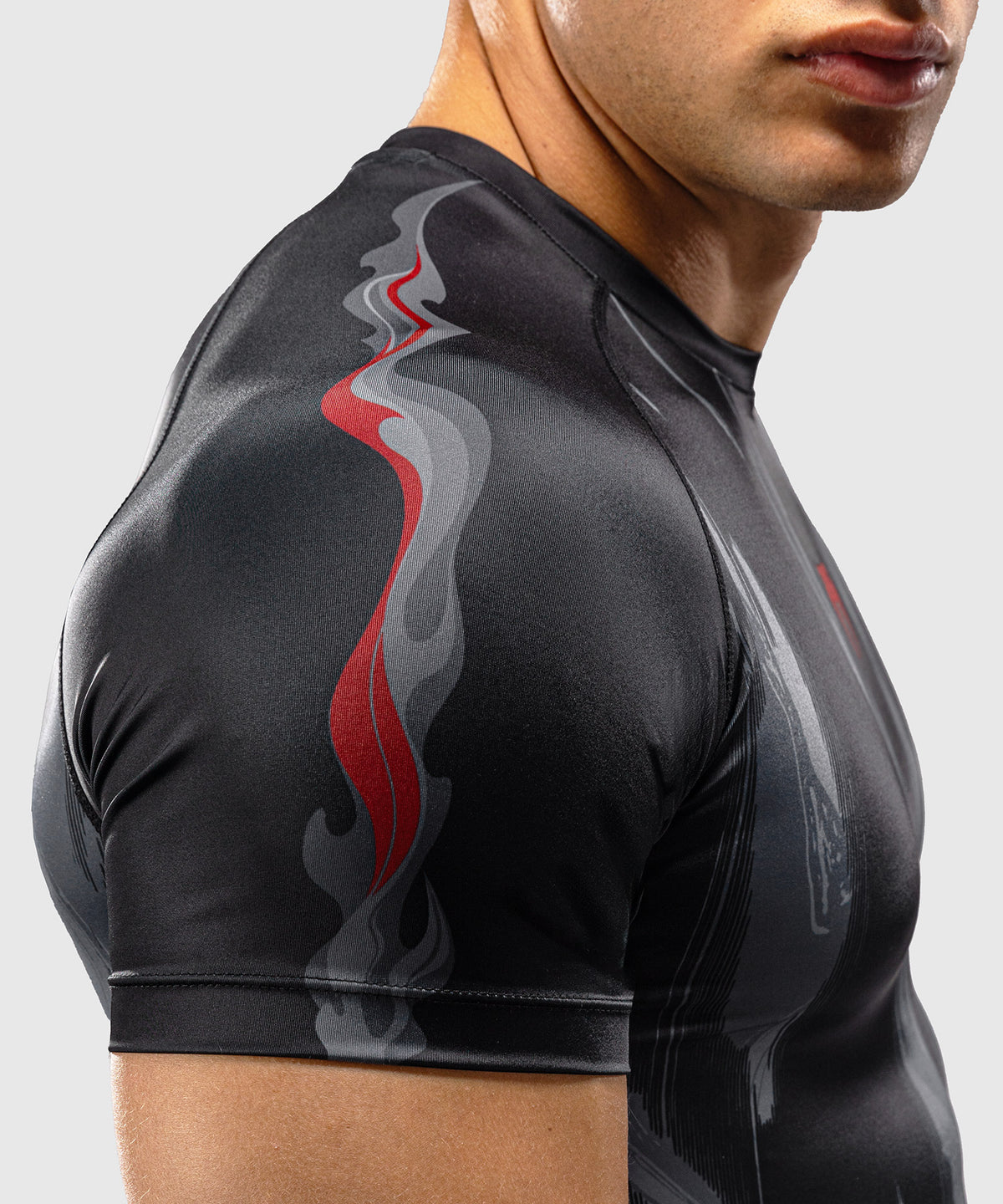 Venum Demon Rashguard a Maniche Corte - Nero/Grigio