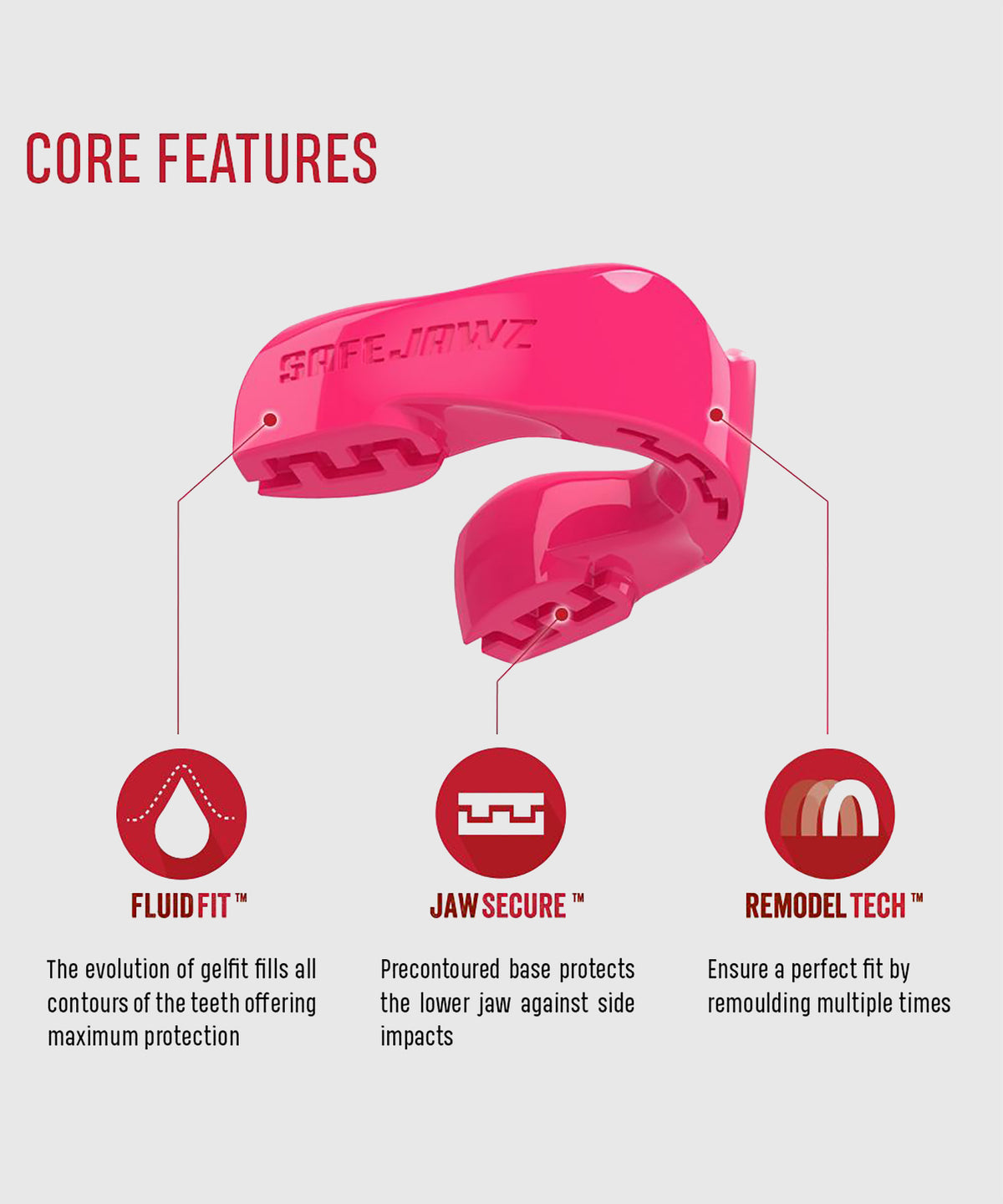 Safejawz Intro Series Mouthguard – Pink
