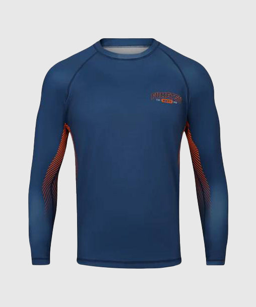 Fumetsu Varsity Langarm-Rashguard - Marineblau