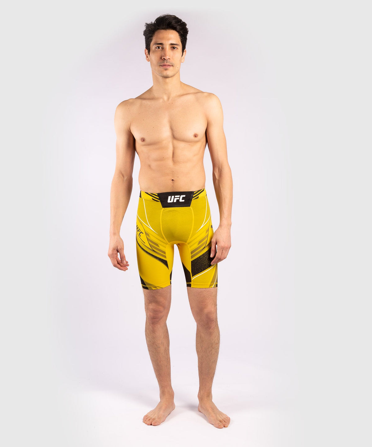 Short de compression pour Hommes UFC Venum Authentic Fight Night - Coupe Longue - Jaune