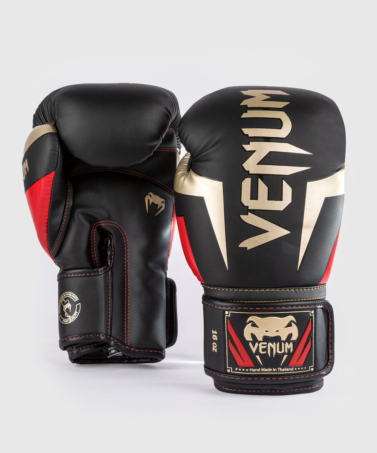 Venum Elite Boxhandschuhe - Schwarz/Gold/Rot