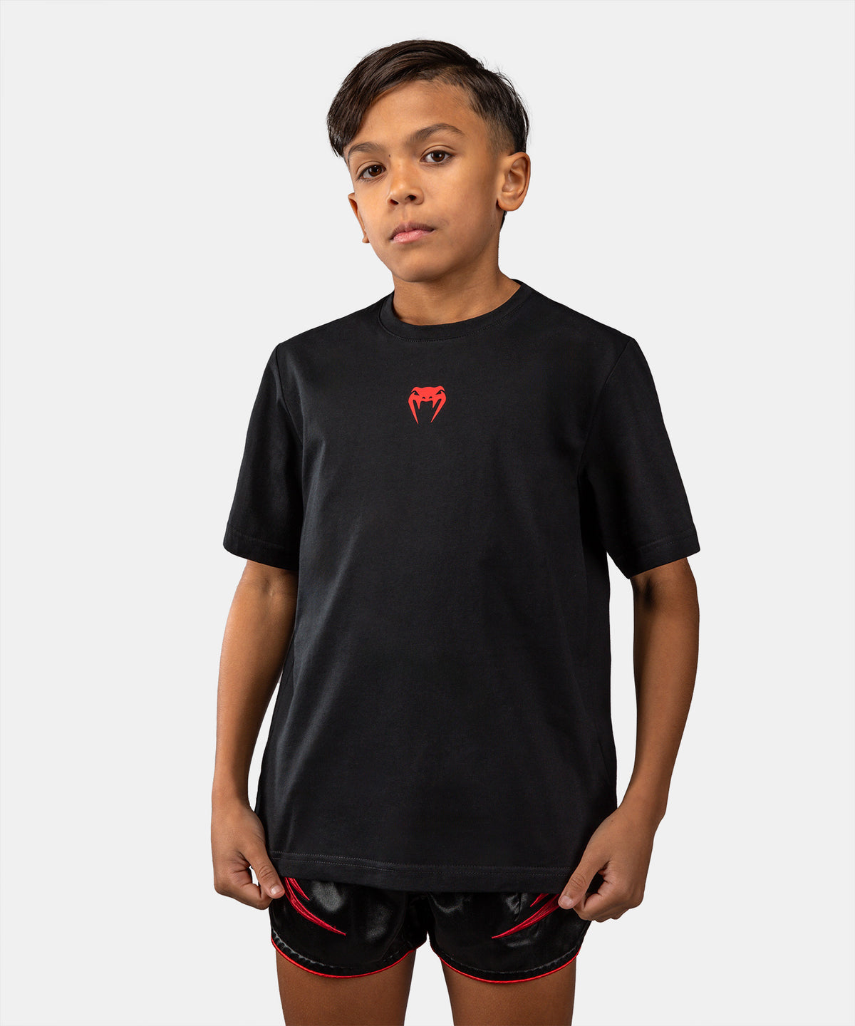 Venum Attack Kids Cotton T-Shirt - Black/Red