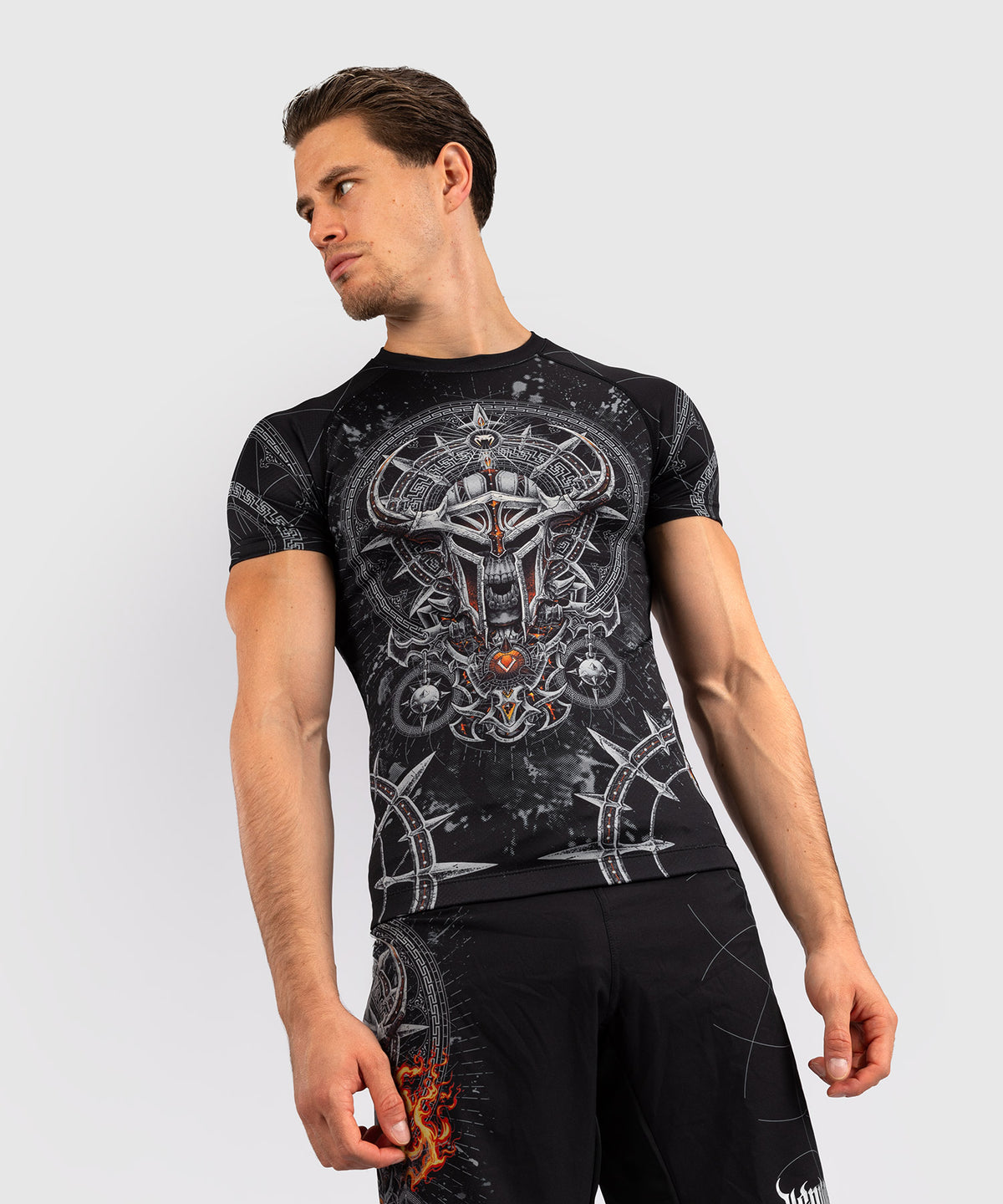Venum Gladiator 5.0 Camiseta De Manga Corta Para Hombre - Negro/Plata