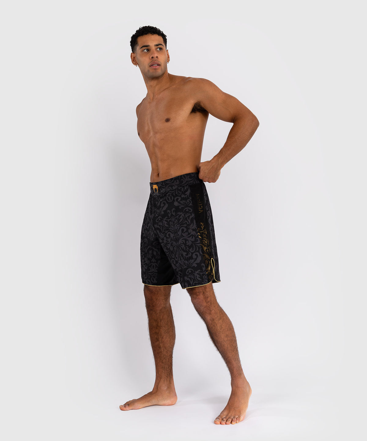 Venum x Topuria Unmatched Edition Fight Shorts - Black/Gold