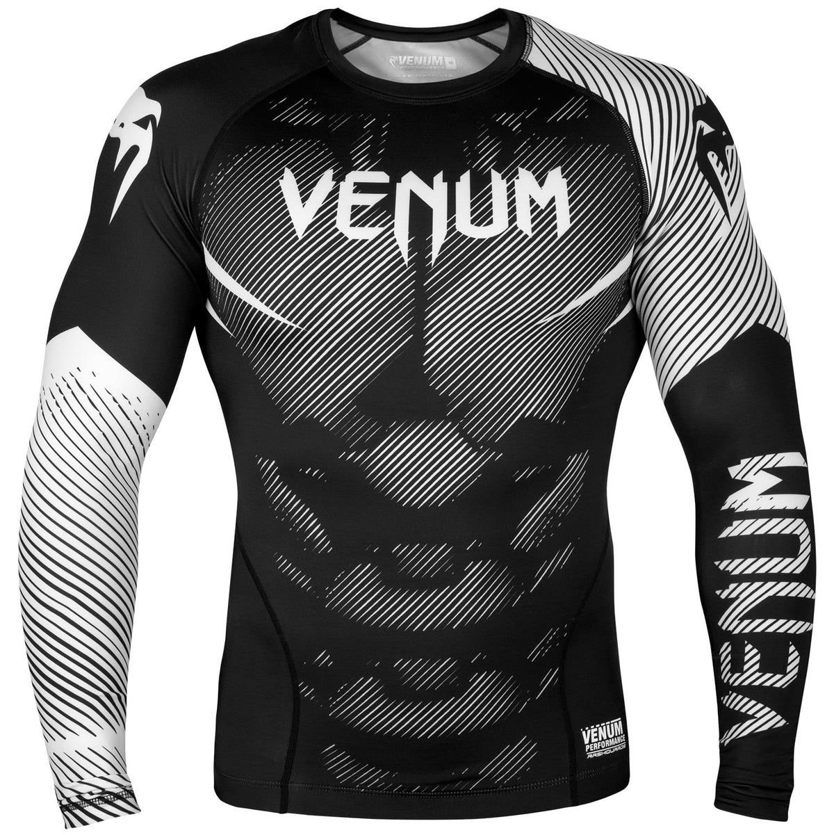 Rashguard Venum NoGi 2.0 - Manches Longues Approuvé IBJJF - Noir/Blanc