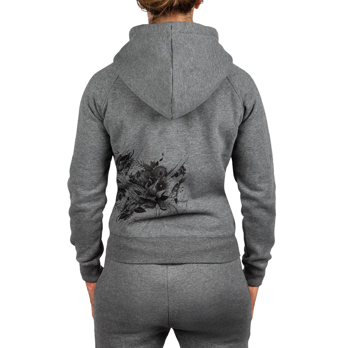 Sudadera  Hoody Venum Floral - Gris Brezo - Para Mujer