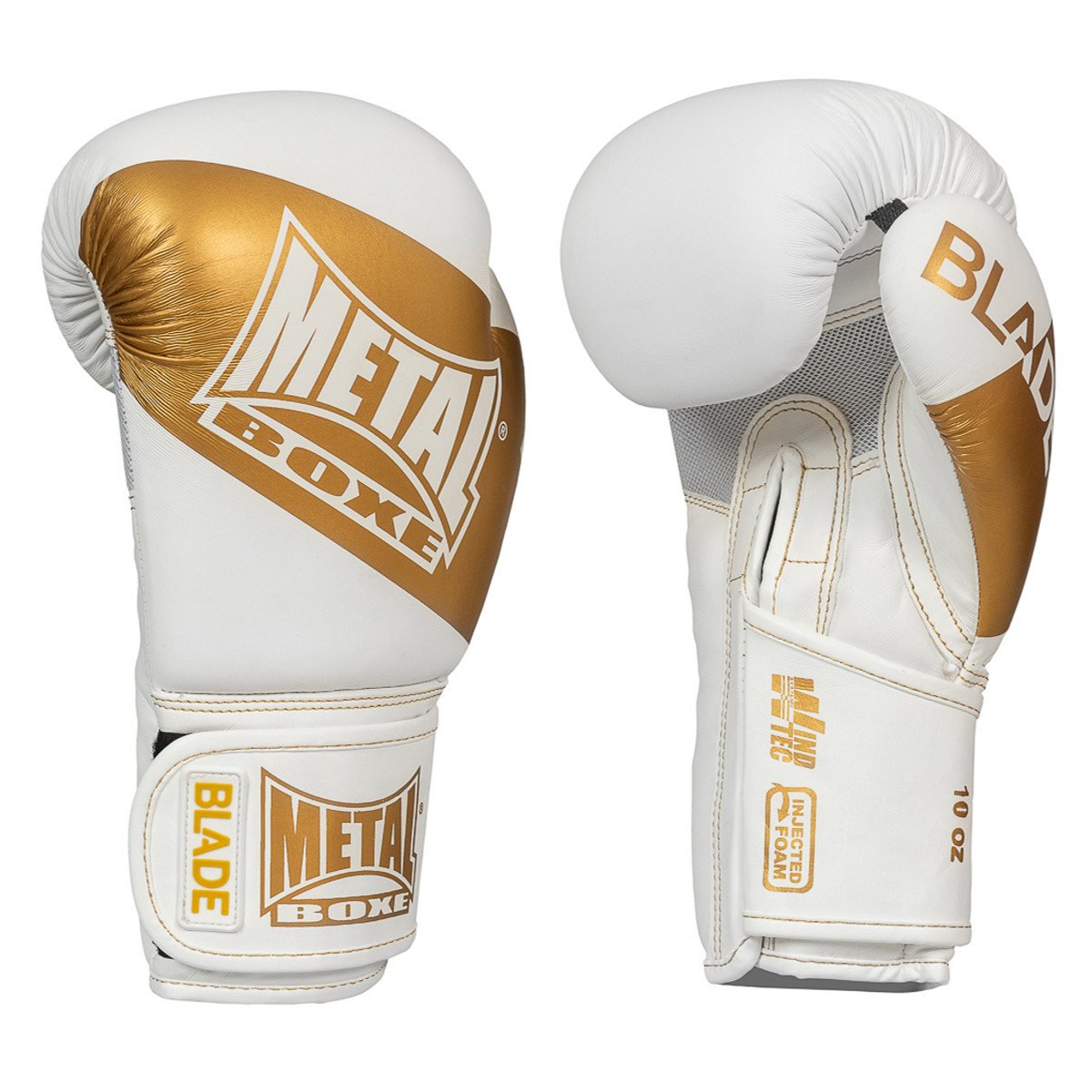Metal Boxe Blade Guantoni da Boxe - Oro/Bianco