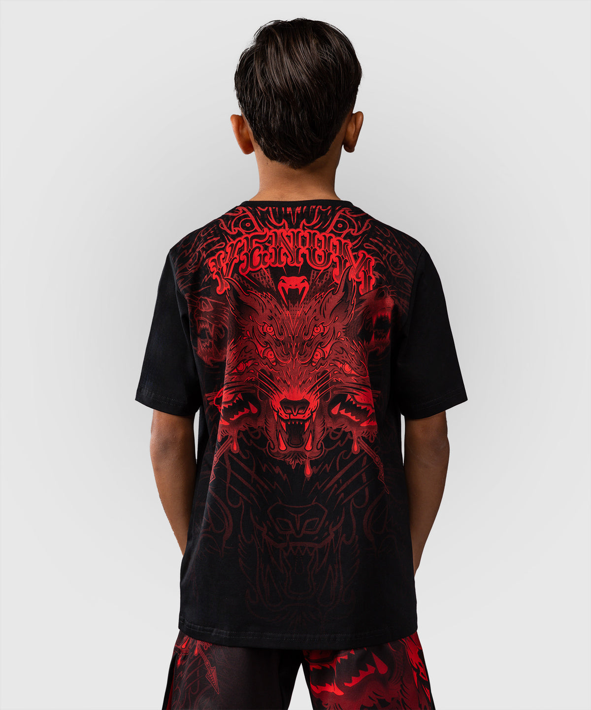 Venum Wolf Atak Maglietta Per Bambini – Nero/Rosso