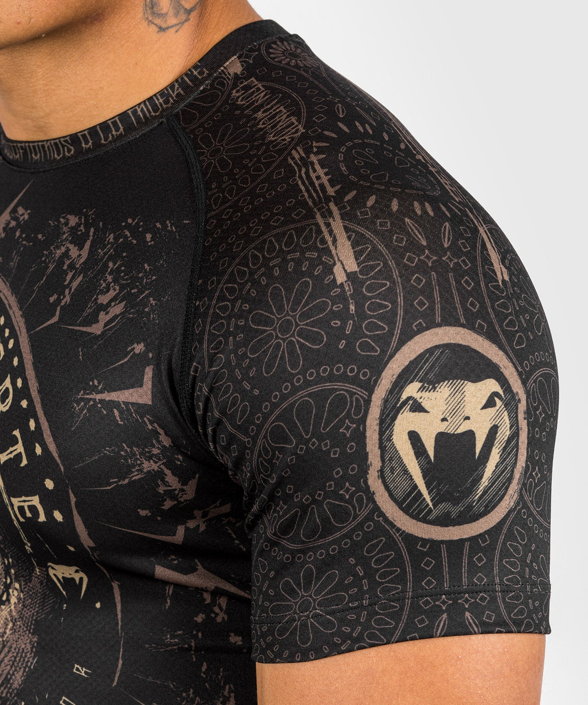 Rashguard Santa Muerte Dark Side Venum - manches courtes - Noir/Marron