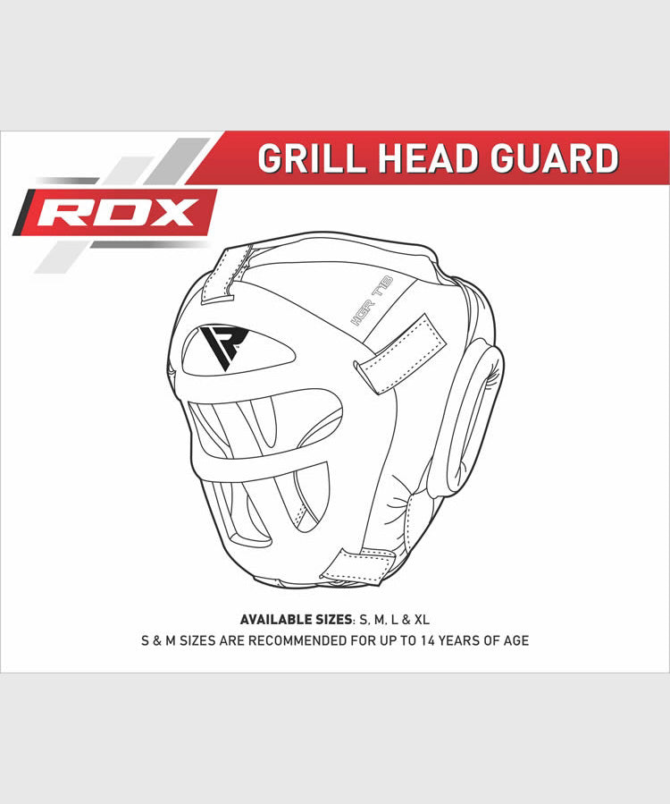 RDX Griglia Sports Zero Impact Casco da Boxe - Nero
