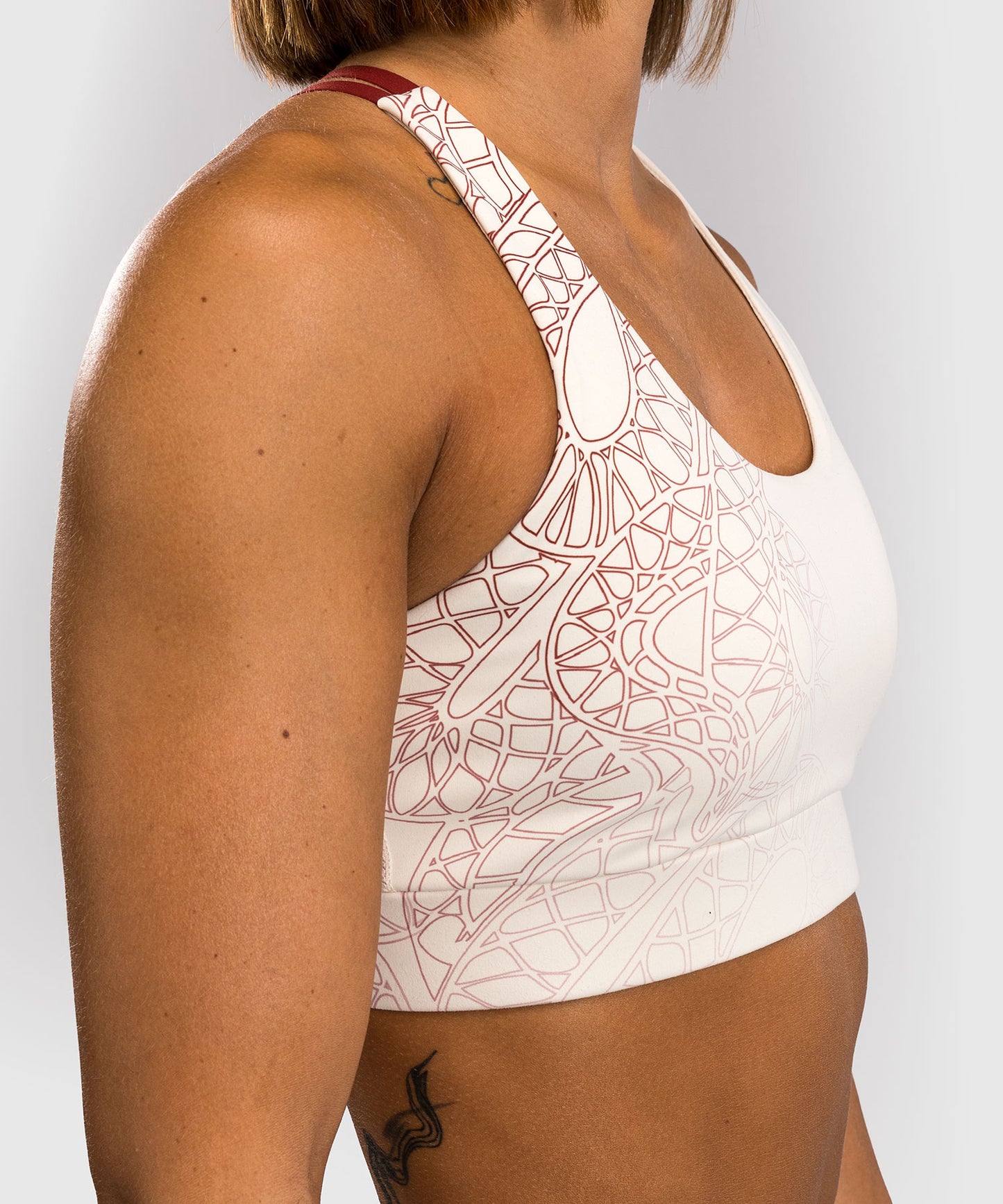 Venum Serpenti Damen Sport-BH – Elfenbein/Burgunder