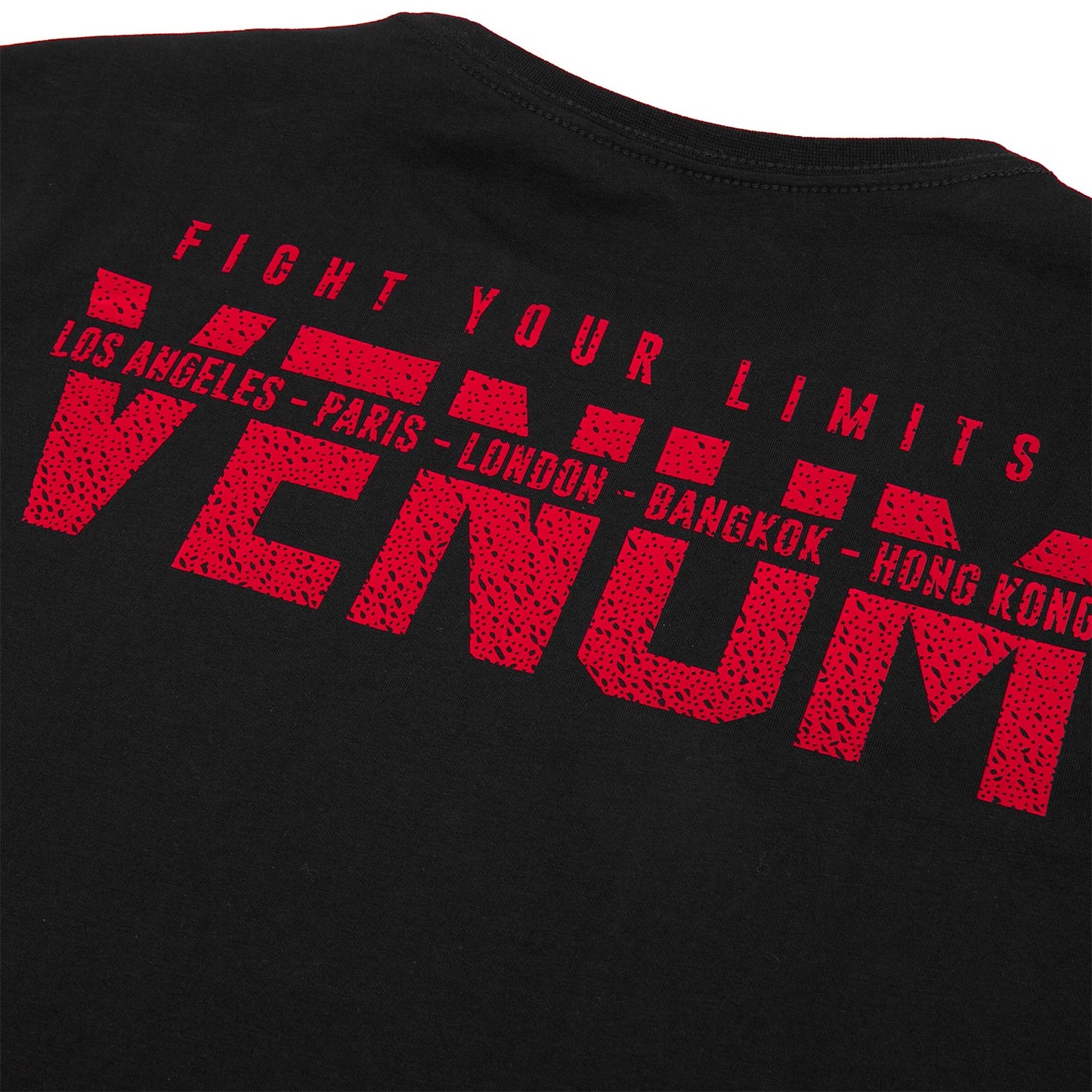 Camiseta Venum Signature Mangas Largas - Negro/Rojo