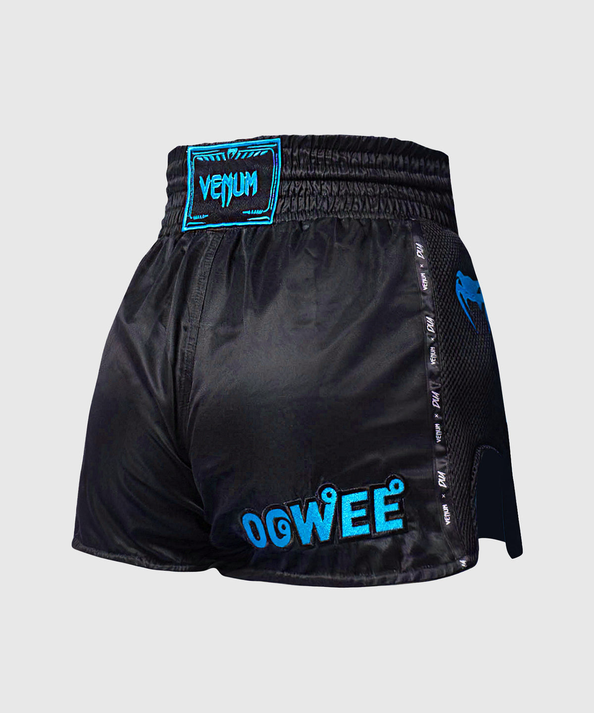 Short de Muay Thai Venum x Dua - Noir/Bleu électrique