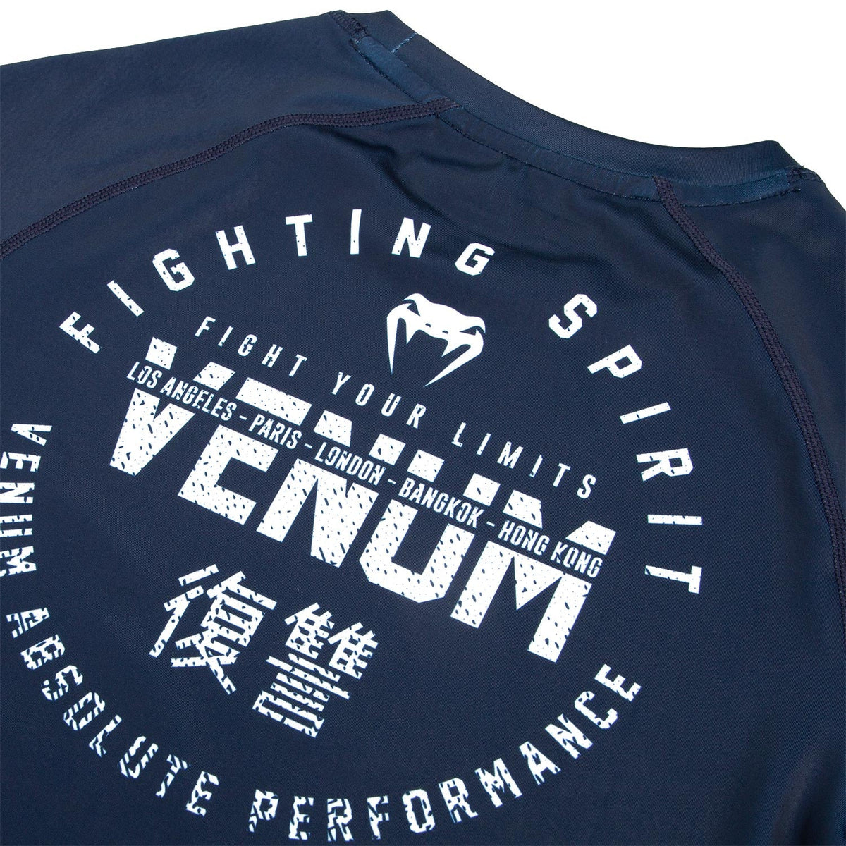 Rashguard Venum Signature - Manches longues - Bleu Marine/Blanc