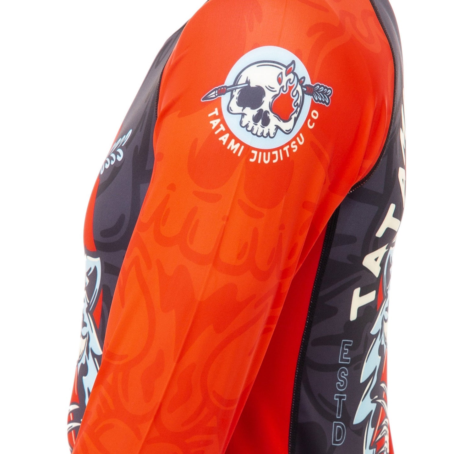 Tatami Fightwear Head Hunter Eco Tech Camiseta de Compresión Reciclada Manga Larga - Negro/Rojo