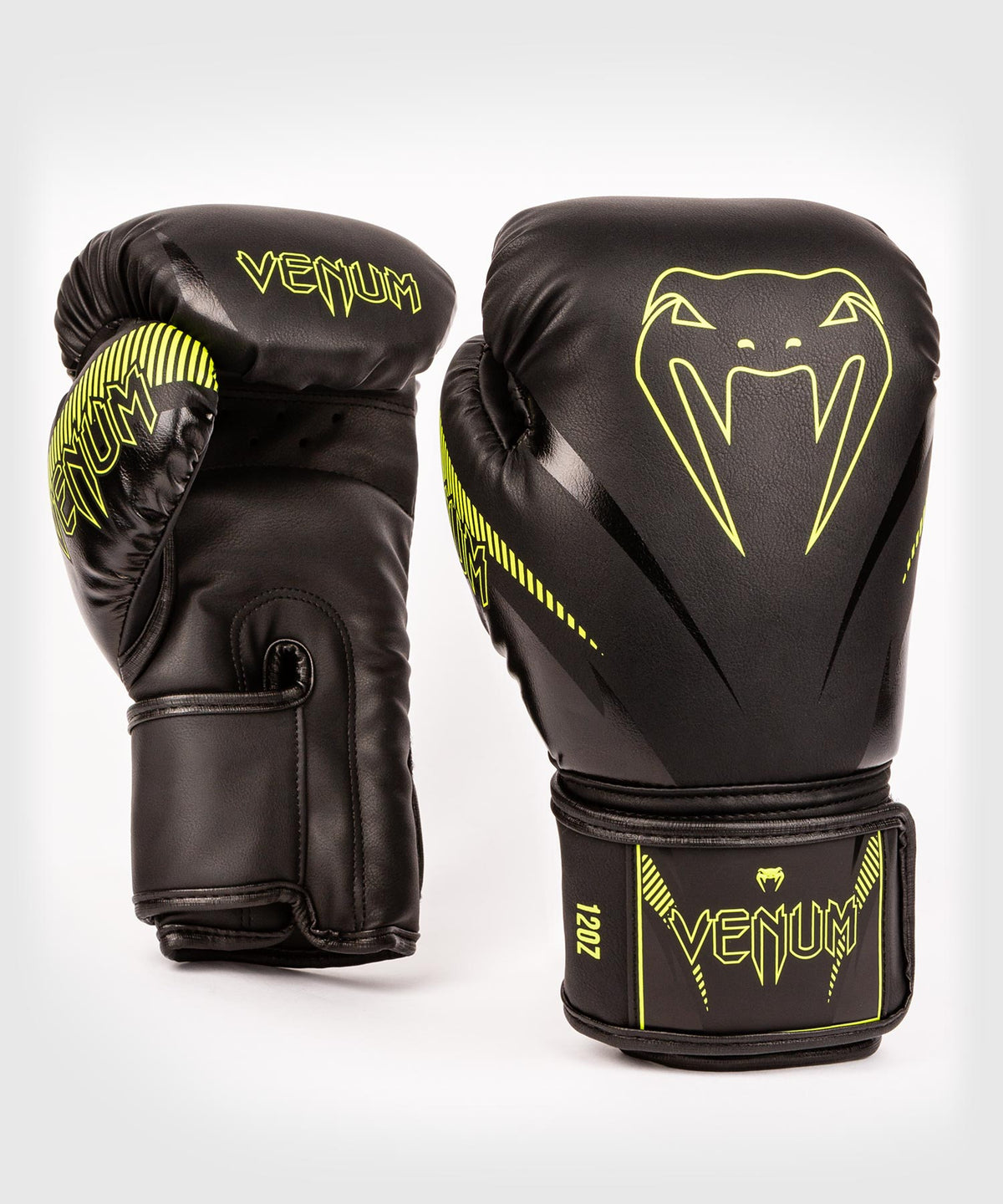 Gants de boxe Venum Impact – Noir/Jaune Fluo