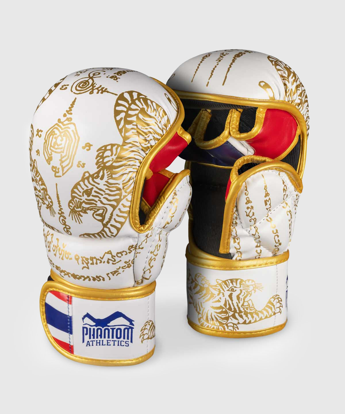 Phantom Athletics Muay Thai Edición Limitada Guantes de Sparring MMA - Blanco/Oro